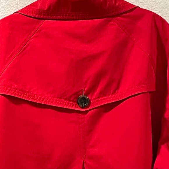 (NEW) LANDS' END Double Breast Lightweight Lined Long Sleeve Rain Coat, Red - 3X - Picture 7 of 12